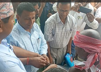 मिर्चैया नगरपालिकामा भीषण आगलागी परिवार अर्थिक सहयोय गरे